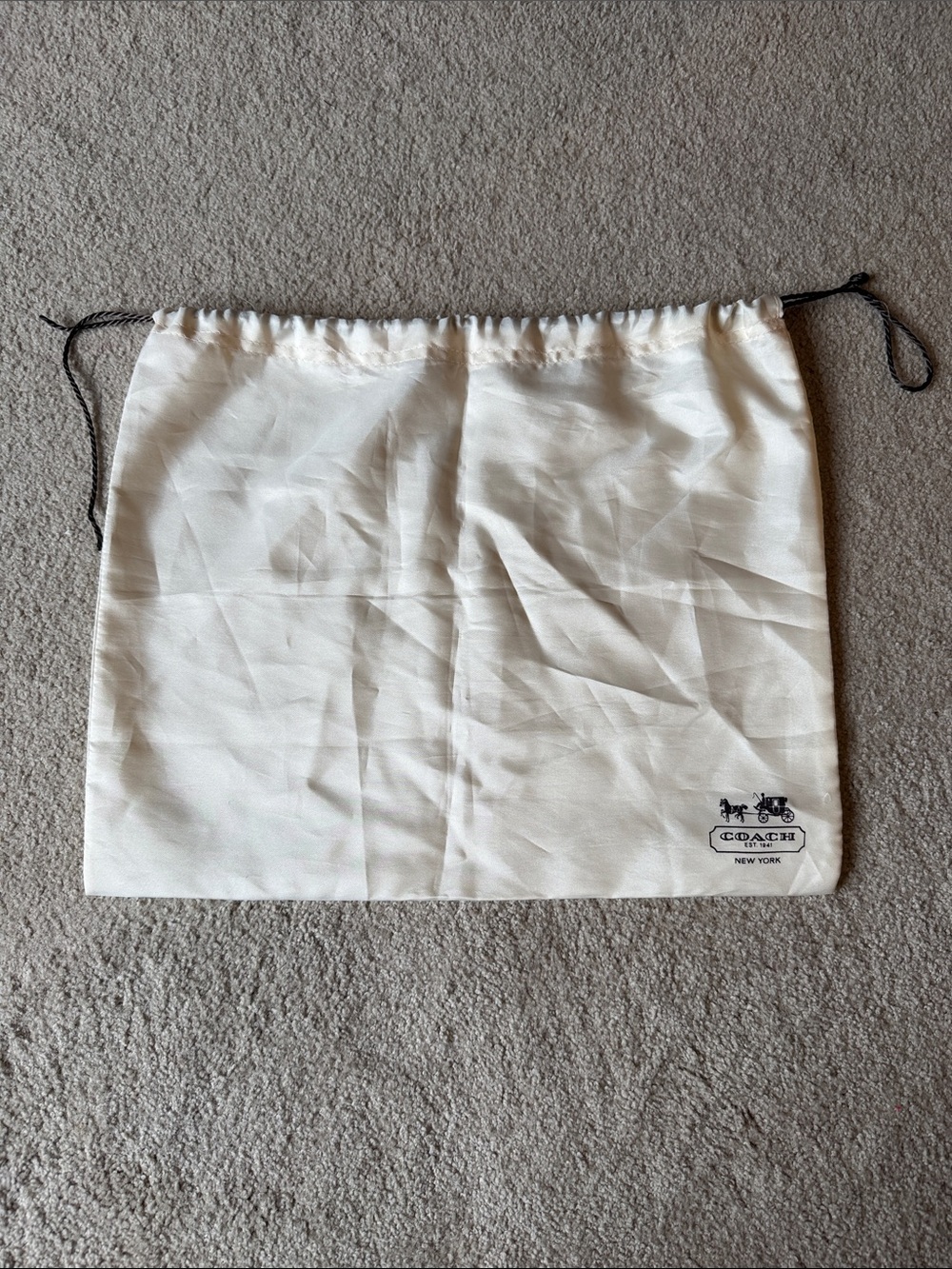 COACH Cream Dust Bag with Drawstring